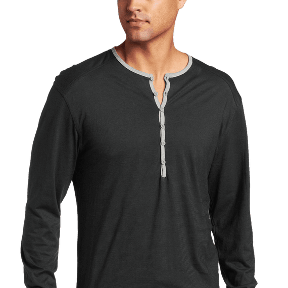 C In2 Mens Pop Color Long Sleeve Henley